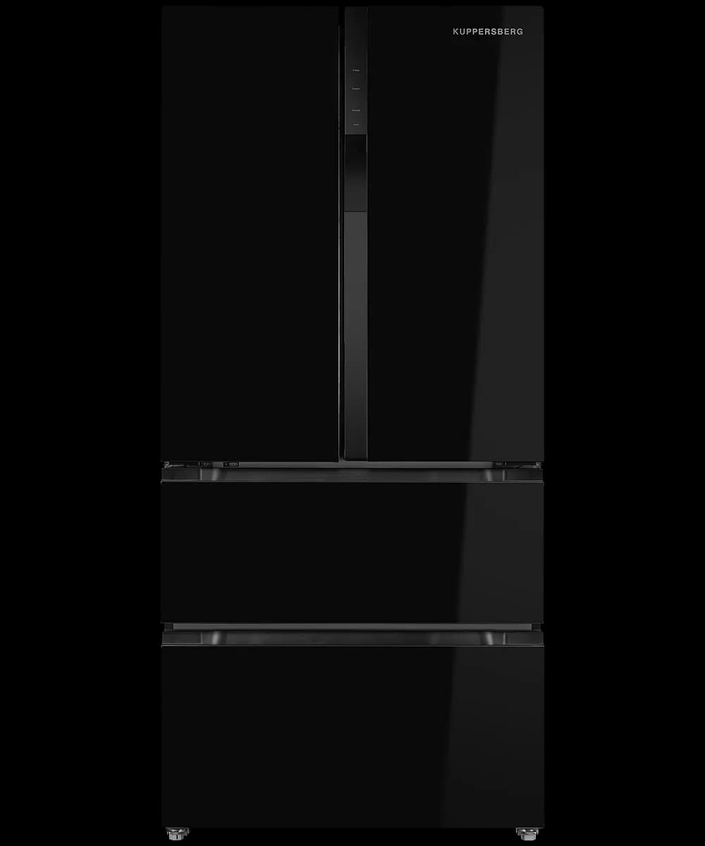 Отдельностоящий Холодильник Kuppersberg/ Отдельностоящий Холодильник Kuppersberg, French door, ВхШхГ 1820х835х703 мм, Total No Frost, инверторный компрессор, зона свежести, LED дисплей, антибактериальный пластик, механический ледогенератор, режим "Отпуск", LED освещение, суперзаморозка, суперохлаждение, электронное управление, энергоэффективность А+, цвет черный жемчуг