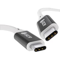 GCR Кабель USB 3.1 (USB 3.2 Gen 2) Type C-С, 2.0m, 100W/20V/5A, M/M, медь, 10 Гбит/с, 4K, белый, AL сase черный, экран, армирование - фото 7