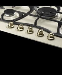 Варочная поверхность Kuppersberg/ KITCHEN RETAIL / Варочная поверхность Kuppersberg, газ, Classic, 71 см, автоматический электроподжиг, газ-контроль, форсунки под сжиженный газ, SABAF конфорки, чугунные решетки, WOK подставка, цвет бежевый, цвет фурнитуры бронзовый - фото 5