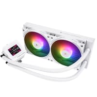 Водяное охлаждение для процессора/ Water Cooling System Thermalright Frozen Warframe SE 240 ARGB White (240mm, LED temp., Black, ARGB/ Fans: 2x120mm, 70.84CFM, 29.8dBA, 2000RPM/ Pump height 59mm, Rad thickness 27mm/ S: 1851, 1700, 1200, 115X, AM5, AM4) - фото 5