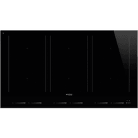 Варочная поверхность Smeg/ Индукционная варочная поверхность, 90 см, прямой край, 6 конфорки, автоматическое отключение, 9 уровенй мощности, автовентиляция, пауза, таймер, индикация времени, определение посуды, защита от случайного включения, Dolce Stil Novo, цвет черный - фото 2