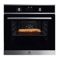 Встраиваемый духовой шкаф ELECTROLUX/ Электрический духовой шкаф с конвекцией, объем 65 л, утапливаемые переключатели, 9 режимов, автопрограммы, очистка пиролитическая, 3 стекла в дверце, направляющие проволочные + телескопические (1 уровень) - фото 2