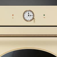 Встраиваемый духовой шкаф SMEG/ Встраиваемый духовой шкаф SMEG, 60 см, Coloniale, 50-260 градусов, часы/таймер, галогенная подсветка, 9 режимов, поворотные переключатели Coloniale, пиролиз, автоматическое отключение, петли Soft Close, полезный объем 65 л, цвет крем/латунь - фото 6