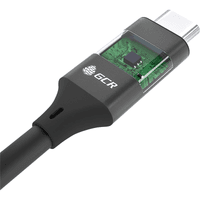 GCR PRO Кабель USB 3.1 (USB 3.2 Gen 2) Type C-С, 2.0m, 100W/20V/5A, M/M, медь, 10 Гбит/с, 4K, черный, AL сase, экран, армирование - фото 6