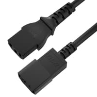 GCR PRO Кабель питания удлинитель черный, 5.0m, С13 - С14, 3*0,75mm, медь - фото 2