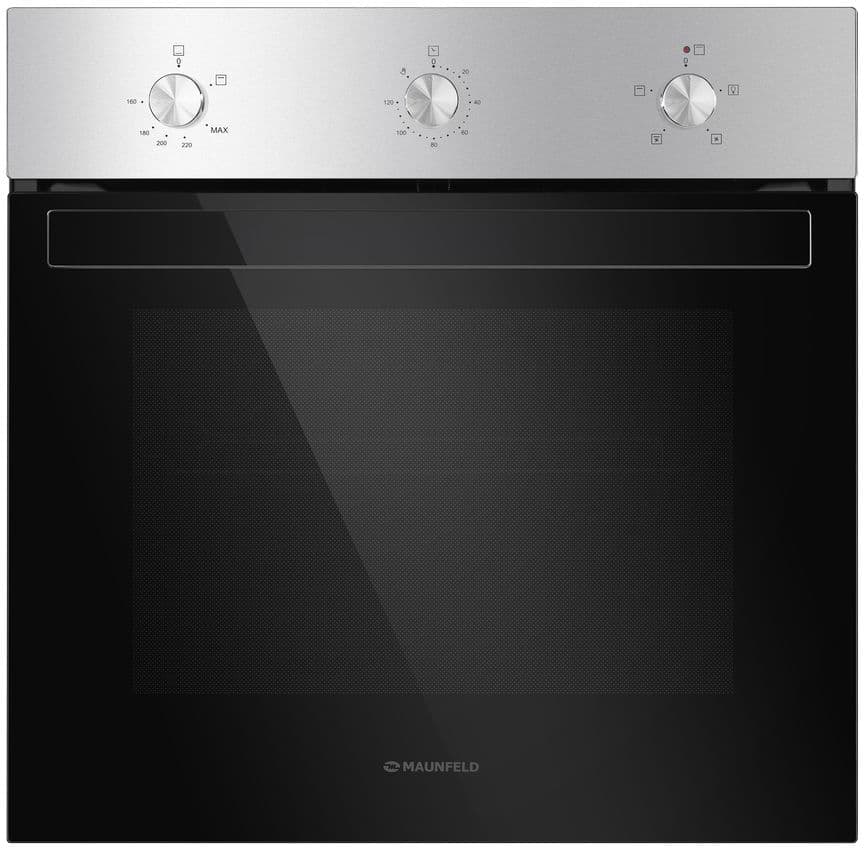 Шкаф духовой газовый MAUNFELD/ Шкаф духовой газовый MAUNFELD EOGC604S (с электрическим грилем), полезный объем 60 л, 5 режимов работы, гидролизная очистка, максимальная температура 250 С, таймер, конвекция, электроподжиг, автоматическое выключение, газ-контроль, телескопические направляющие, 3 стекла в дверце, цвет черный/стальной