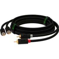 GCR PRO Кабель 3.0m аудио 2 х RCA / 2 х RCA, GOLD, черный - фото 8