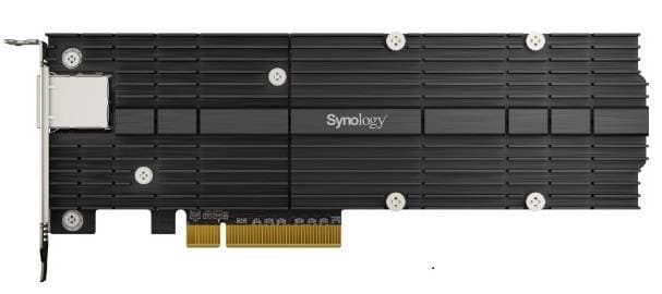 Сетевая карта и адаптер Synology M.2 SSD-NVME adapter M.2 22110/2280, 2 slots m.2 key , 10 Gigabit port RJ-45, PCIe 3.0 x8 adapter (FH bracket)'