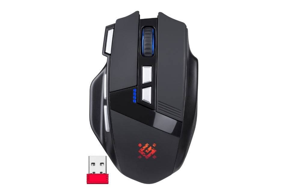 Defender Игровая мышь беспроводная Knight GM-885 черн,8кнопок,3200dpi,400мАч