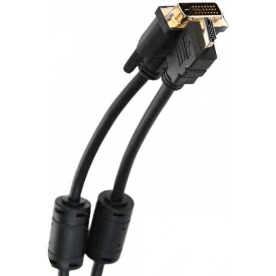 Кабель HDMI to DVI-D Dual Link (19M -25M) 5м, 2 фильтра, TELECOM <CG481F-5M>
