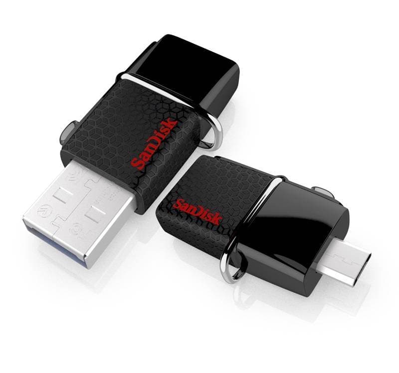 Флеш накопитель 16GB SanDisk Ultra Android Dual Drive OTG, USB 3.0, Black (New)