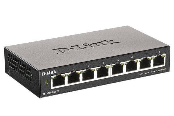 D-Link DGS-1100-08V2/A1A Настраиваемый L2 коммутатор с 8 портами 10/100/1000Base-T