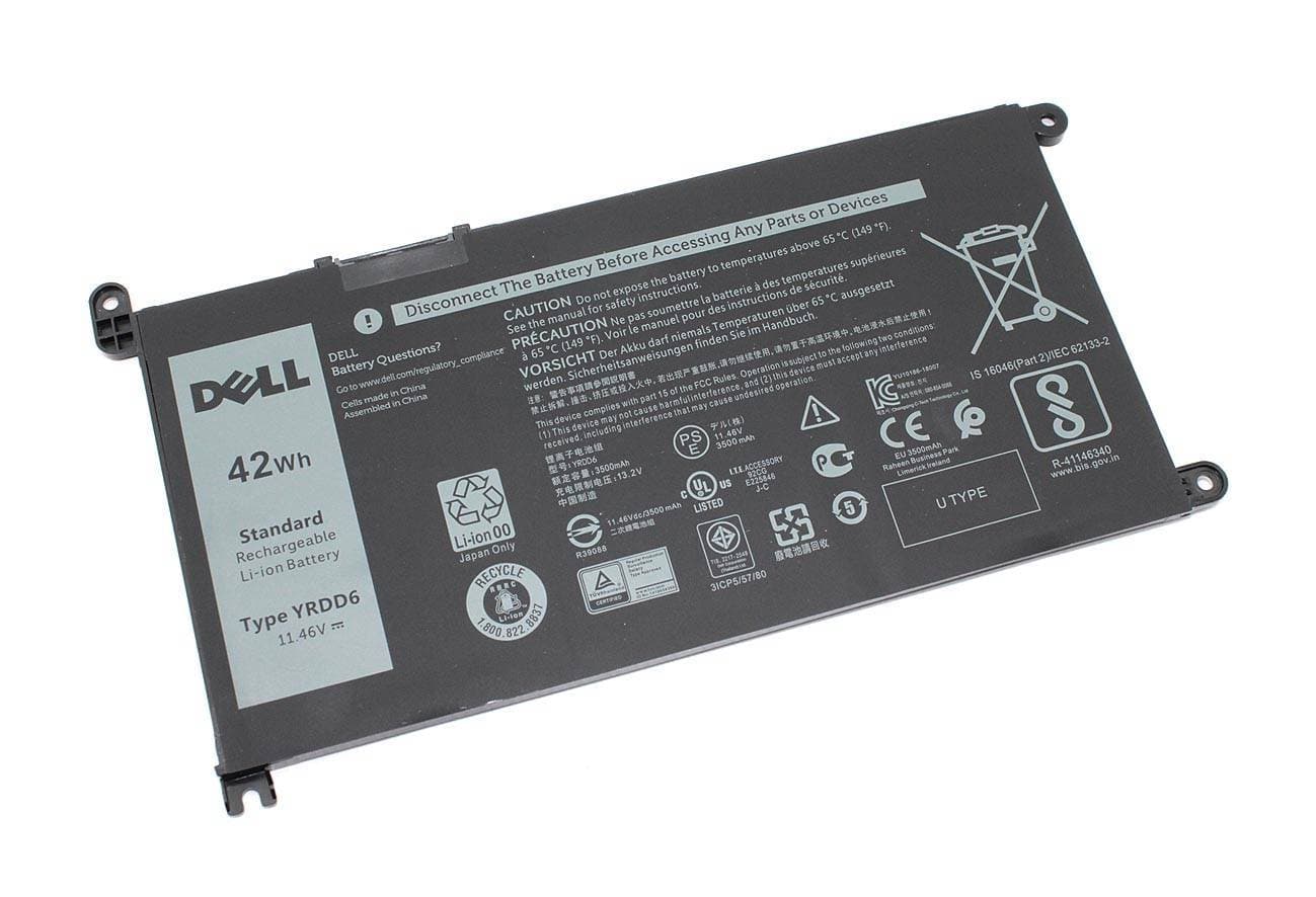 Батарея для Dell Inspiron 14-3000/5000/ 15-3000/5000/ 17-3000 (YRDD6/VM732) 11.4V 42Wh