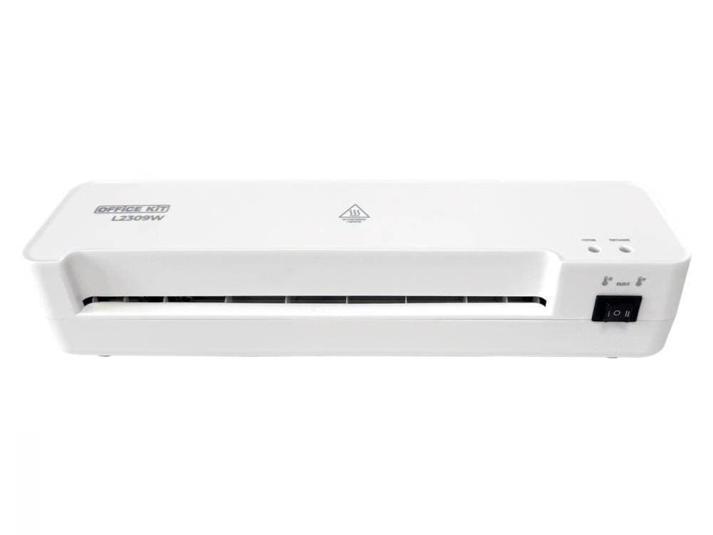 Ламинатор Office Kit L2309W, A4   (75-125 мкм),  300 мм/мин., 2 вала, холодное ламин, ABS (разжим валов), белый.