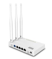 Netis WF2409E Wi-Fi роутер N300, до 300 Мбит/с, 2,4 ГГц, 802.11n, LAN 4x100 Мбит/с, белый, 3x5dBi внешние антенны - фото 1