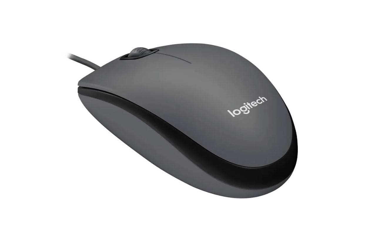 Logitech M90 Мышь проводная, оптическая, 1000 dpi, USB, кабель 1,8 м, темно-серый.