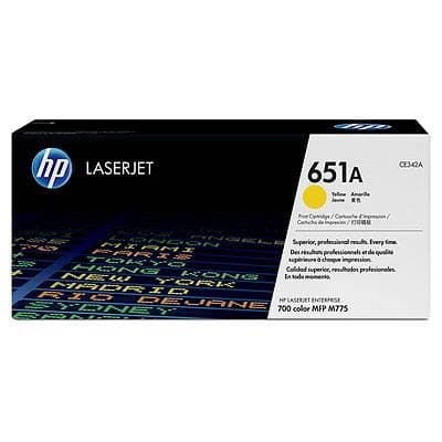 Картридж лазерный HP 651A CE342A желтый бар.в компл. (16000стр.) для HP LJ 700/775
