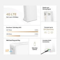 Mercusys MB130-4G Роутер двухдиапазонный Wi-Fi AC1200 с поддержкой 4G LTE, 4G до 150 Мбит/с - фото 3