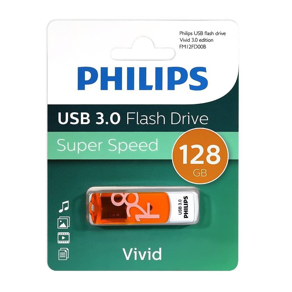PHILIPS FM12FD00B/97 USB-накопитель 128GB USB 3.0 белый