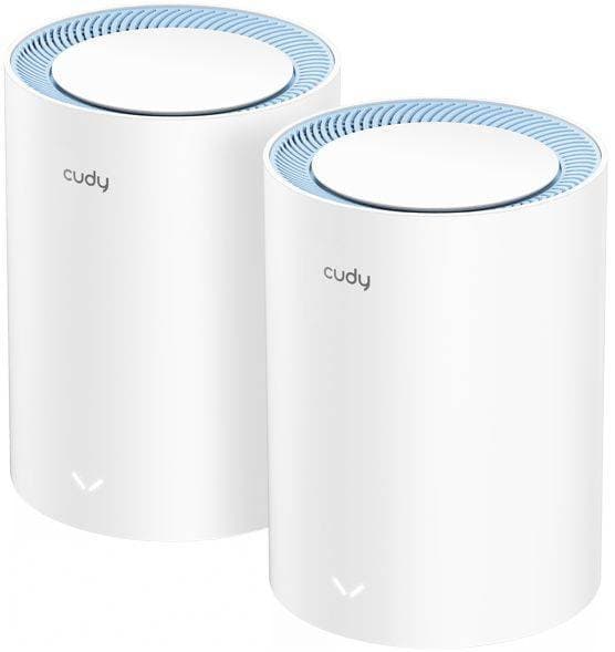 Cudy M1200(2-Pack) 1.0 Wi-Fi Mesh-система АС1200, 2,4/5 ГГц, до 1167 Мбит/с, 2x100 Мбит/с, Cudy Mesh, MU-MIMO, белый