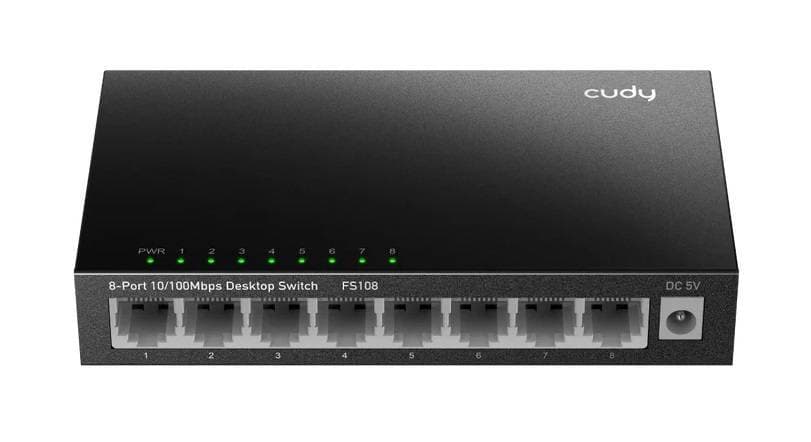 Cudy FS108 Коммутатор в металлическом корпусе с 8 портами 10/100 Мбит/с