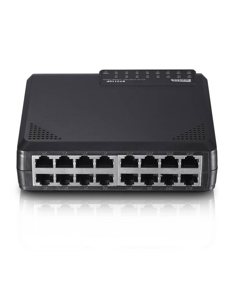 Netis ST3116P Коммутатор неуправляемый, 16х100 Мбит/сек, настольный, пластиковый корпус