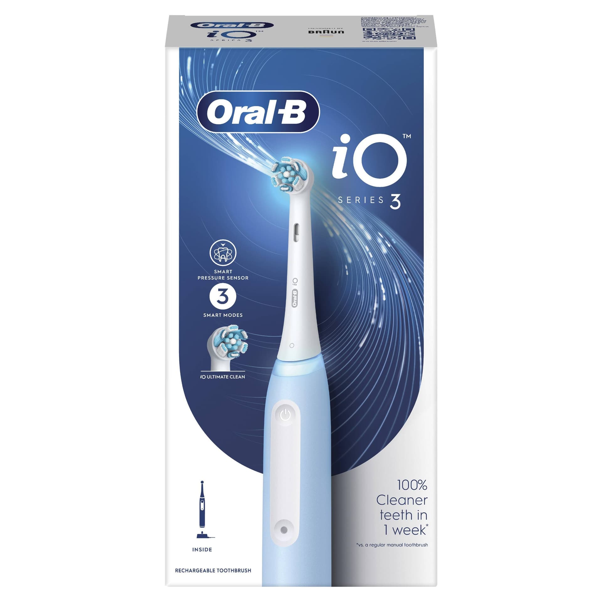 Oral-B Электрическая зубная щетка iO G3.1A6.0 Blue с насадками 4шт