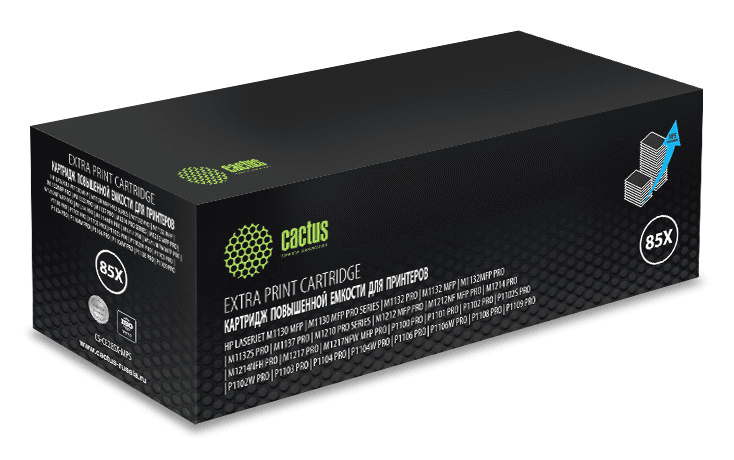 Картридж лазерный Cactus CS-CE285X-MPS CE285X черный (3000стр.) для HP LJ M1130 MFP/ M1132MFP Pro/P1102s Pro/ P1103 Pro