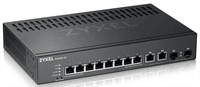 Коммутатор/ ZYXEL NebulaFlex Pro GS2220-10 Hybrid L2 Switch, rack 19 ", 8xGE, 2xCombo (SFP / RJ-45), silent, standalone / cloud management - фото 1