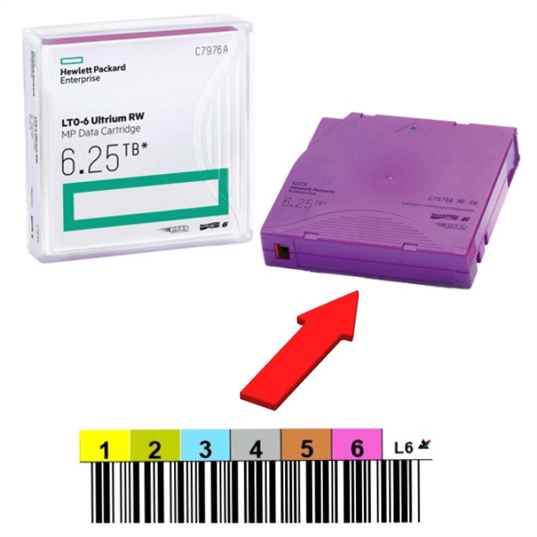 Ленточный картридж HPE LTO-6 Ultrium 6.25TB RW Data Cartridge (without label)