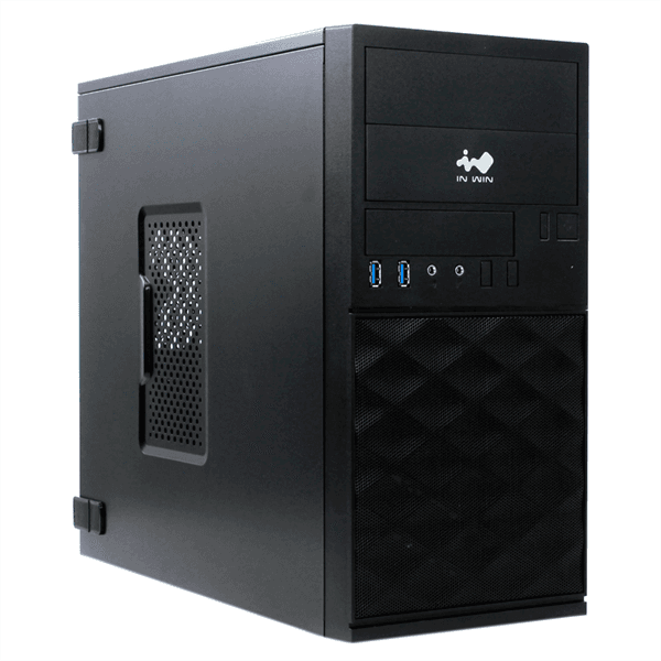 Компьютерный корпус Mini Tower InWin EFS052 Black 600W PM-600ATX U3*2 +A(HD)+ front fan holder+ Screwless mATX