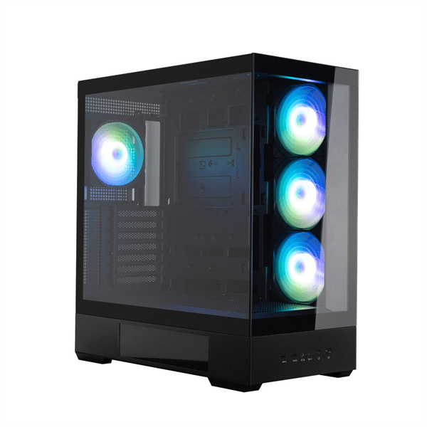 Корпус ZALMAN P40 DS, ATX, BLACK, WINDOW, 9.1-inch LCD screen, 2xCombo(2.5” or 3.5”), 1x2.5”, 1xUSB TYPE-C, 2xUSB3.0, SIDE 3x120mm ARGB, REAR 1x120mm ARGB