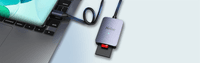Кард-ридер Netac Flash WK12/серый/SD/SDHC/SDXC/microSD/microSDHC/microSDXC/USB 3.0 Type-C/пластик - фото 2