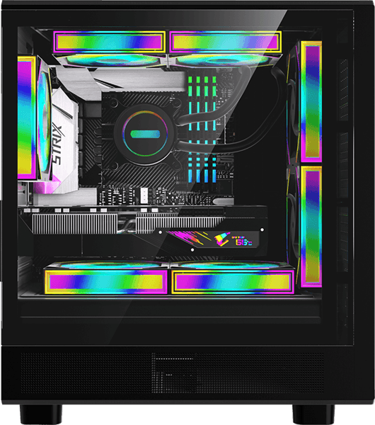 корпус Formula V Line Air Mesh G2 Black, MATX, USB3.0*2, FRONT 2x120mm FRGB, REAR 1x120mm FRGB