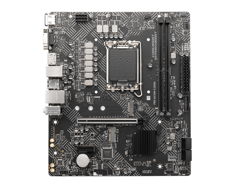 Материнская плата MSI PRO H610M-G DDR4 0,LGA1700,2DDR4,1PCI-Ex16,1PCI-Ex1,2M.2(KEY M+KEY E),4SATA