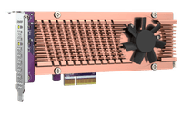 Плата расширения/ QNAP QM2-2P-344A 2 x M.2 22110 or 2280 PCIe (Gen3 x4) NVMe SSD slots, Low-profile flat and Full-height brackets included. - фото 3