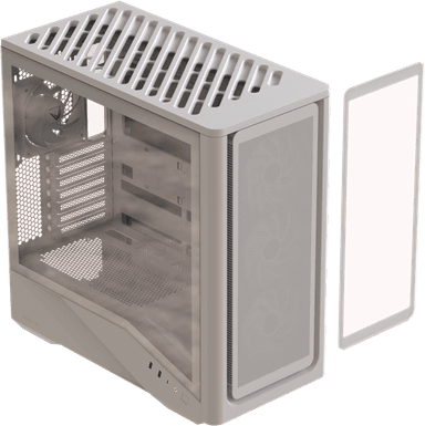 Корпус Formula V Line Air Power G9 DUO PA White, ATX, TYPE-C*1, USB3.0*2, MESH/GLASS FRONT PANEL, FRONT 3x PERFORMANCE ARGB, REAR 1x PERFORMANCE ARGB