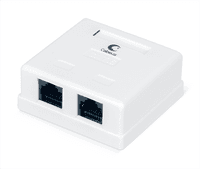 Розетка в сборе Cabeus, 2x RJ45(8P8C), кат. 6, неэкр., внешняя, белый, (WS-8P8C-Cat.6-2) - фото 3
