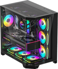корпус Formula V Line Crystal Z6 Black, ATX, Left & Front & Bevel side Tempered Glass, TYPE-C*1, USB3.0*2 - фото 4