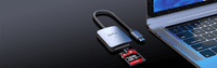 Кард-ридер Netac Flash WK12/серый/SD/SDHC/SDXC/microSD/microSDHC/microSDXC/USB 3.0 Type-C/пластик - фото 3