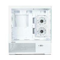 корпус ZALMAN CHRONIX, ATX, WHITE, WINDOW, 1xCombo (3.5’’ or 2.5’’), 1x3.5’’HDD, 2x2.5’’SSD, 1xUSB2.0, 1xUSB3.0, 1xUSB Type-C, SIDE 2x120mm ARGB, REAR 1x120mm ARGB - фото 7