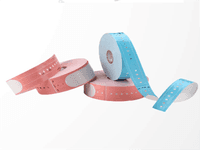 Браслеты на руку в рулоне Ninestar (G&G) wristband, 35 mm/260 mm, core 24 mm, 100 per roll, clips included - PINK - фото 5