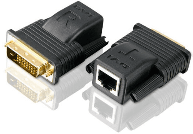 Удлинитель Aten ProAV green: Мини удлинитель DVI по кабелю Cat 5 (1920х1200@15м)