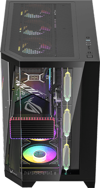 корпус Formula V Line Crystal Z6 Black, ATX, Left & Front & Bevel side Tempered Glass, TYPE-C*1, USB3.0*2 - фото 2