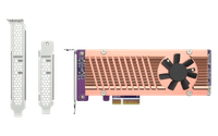 Плата расширения/ QNAP QM2-2P-344A 2 x M.2 22110 or 2280 PCIe (Gen3 x4) NVMe SSD slots, Low-profile flat and Full-height brackets included. - фото 4