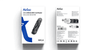 Кардридер Netac card reader WK14, USB3.0+Type-C to mSD/SD, Black (repl. NT09WK14-30BK) (незначительное повреждение коробки) - фото 2
