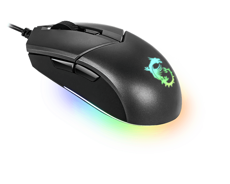 Мышь проводная Gaming Mouse MSI Clutch GM11, Wired, DPI 5000, symmetrical design, RGB lighting, Black