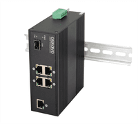 Промышленный PoE коммутатор Fast Ethernet OSNOVO SW-40501/IC Промышленный PoE коммутатор Fast Ethernet на 6 портов. Порты: 4 x FE (10/100Base-T) с PoE (до 30W) + 1 x FE (10/100Base-T) + 1 x FE SFP (100Base-X). Вход для резервного питания. Вст - фото 2