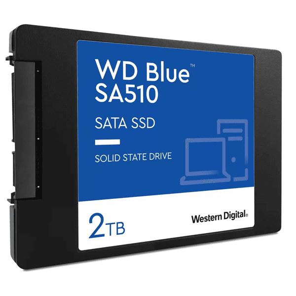 Твердотельный накопитель Western Digital SSD BLUE SA510 2Tb SATA 2,5”/7мм 3D NAND WDS200T3B0A, 1 year