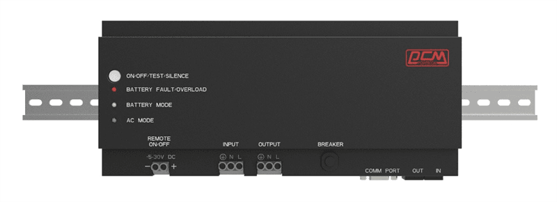Источник бесперебойного питания Powercom DRU 850VA/510W, DIN Rail, 230V, RS-232, 2 year warranty (1999787)